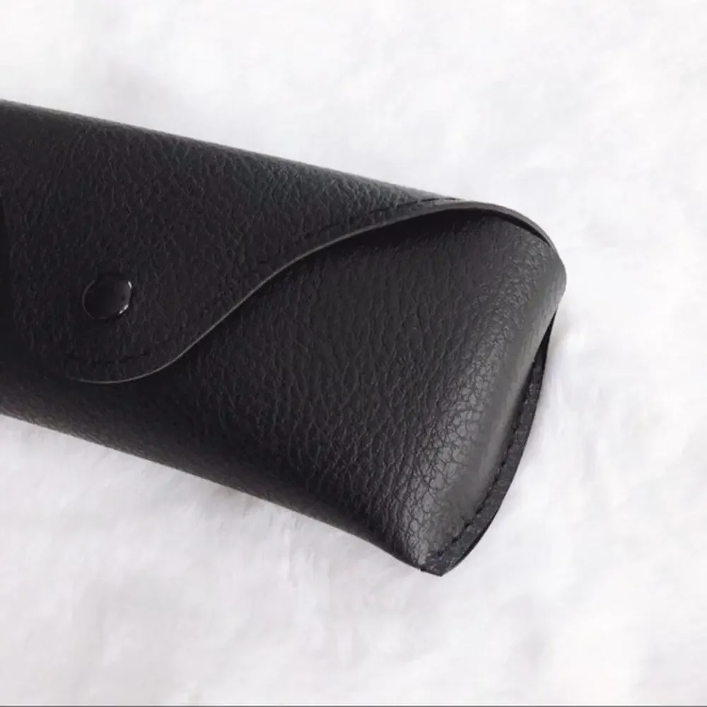 Wyatt Black Faux Leather Sunglass Case